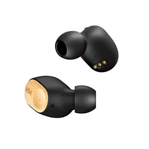 House of Marley Liberate Air Bluetooth Kopfhörer, Kabellose truly wireless In-Ears aus nachhaltigem FSC-zertifiziertem Bambus, recyceltes Silikon, 9 Std Akkulaufzeit, wasser- und schweißfest, schwarz