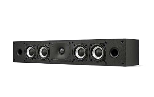 Polk Audio Monitor XT35 schlanker Center Lautsprecher, Hi-Res Zertifiziert, kompatibel mit Dolby Atmos und DTS:X (Stück), Schwarz