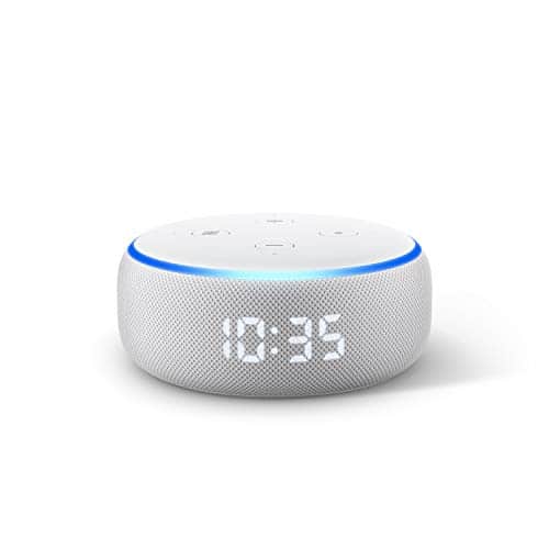 Der neue Echo Dot (3. Gen.) - smarter Lautsprecher mit Uhr und Alexa, Sandstein Stoff