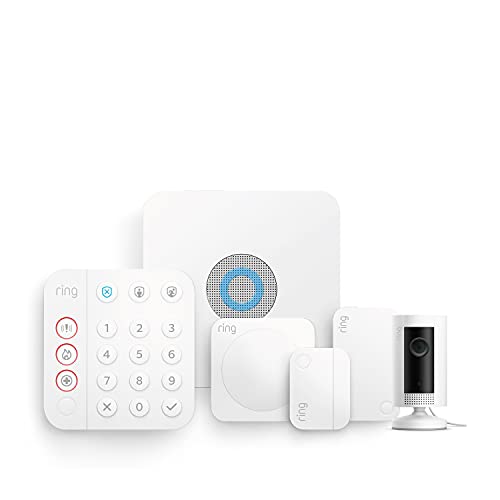 Ring Alarm 5-teiliges Kit (2. Gen.) von Amazon, brandneu, mit Ring Indoor Cam – Heimsicherheitssystem mit optionaler unterstützter Überwachung – ohne langfristige Verpflichtungen