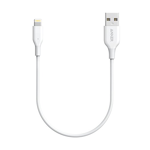 Anker PowerLine 0,3m Lightning Kabel Apple iPhone iPad Ladekabel mit lebenslange Garantie - [Apple MFi zertifiziert] für iPhone X/ 8/ 8 Plus/ 7/ 7 Plus/ 6s/ 6/ 6 Plus/ iPad und weitere (Weiß)