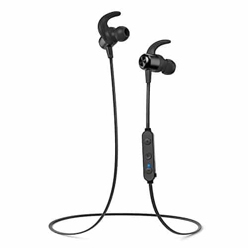 TaoTronics Wireless Bluetooth Kopfhörer 5.0 Sport Kopfhörer 20 Stunden Wiedergabezeit IPX6 Wasserdicht CVC 6.0 Geräuschunterdrückung MEMS Mikro für iPhone, iPad, Samsung, Huawei, HTC【Neue Version】