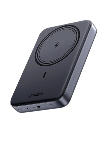 UGREEN Nexode Wireless Powerbank 10000mAh Magnetische Power Bank mit USB-C 20W, kabellose Externe powerbank MagSafe kompatibel mit iPhone 16 Pro Max/16 Pro/16/15 Pro Max/Pro/15/14(Schwarz)