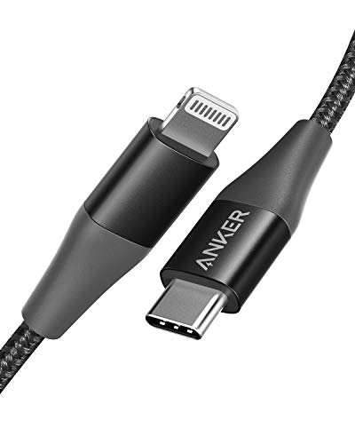 Lynban Powerline+ II USB C auf Lightning Kabel, 90cm lang, Nylon-umflochtenes Ladekabel für iPhone 14/13/12/11 Serie, unterstützt Power Delivery, für Typ-C Ladegeräte (Schwarz)