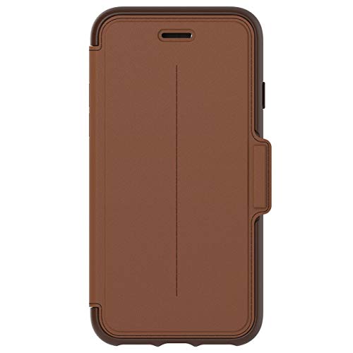 OtterBox Strada Etui - Elegante, sturzsichere Folio Schutzhülle aus echtem Leder für iPhone 7/8, braun