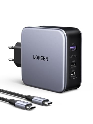 UGREEN Nexode 140W USB C Ladegerät PD 3.1 Netzteil GaN 3-Port Power Adapter kompatibel mit MacBook Pro 16