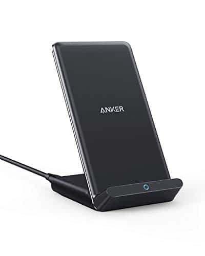 Upgraded Anker PowerWave kabelloses Ladeständer, 7.5W für iPhone 11/ XR/Xs/Max/XS/X / 8 Plus, 10W Schnellladungen für Galaxy S20/ S10 / S9 / S8 / Note 10 (Netzteil Nicht inklusive)