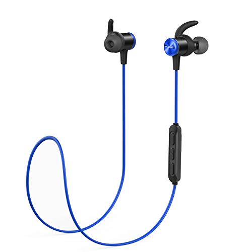 Soundcore Spirit Bluetooth Kopfhörer, In Ear Kabellose Kopfhörer mit 8 Stunden Akkulaufzeit, IPX7 SweatGuard Technologie, Federleichtes Design und bequemer Halt, für Sport und Workout (Blau)