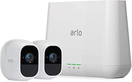 Arlo Pro2 Überwachungskamera & Alarmanlage, 1080p HD, 2er Set, kabellos, Aussen, Bewegungsmelder, Nachtsicht, 130 Grad Blickwinkel, Smart Home,WLAN, 2-Wege Audio, wetterfest, VMS4230P