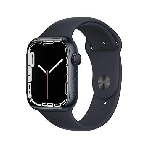 Apple Watch Series 7 (GPS, 45mm) - Aluminiumgehäuse Mitternacht, Sportarmband Mitternacht - Regular