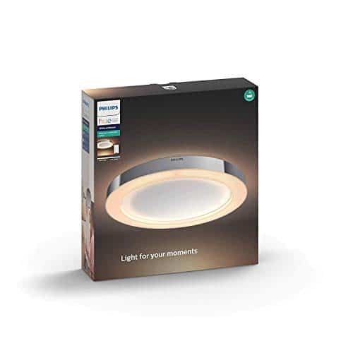 Philips Hue Adore LED Deckenleuchte, inkl. Dimmschalter, dimmbar, alle Weißschattierungen, steuerbar via App, kompatibel mit Amazon Alexa (Echo, Echo Dot), weiß