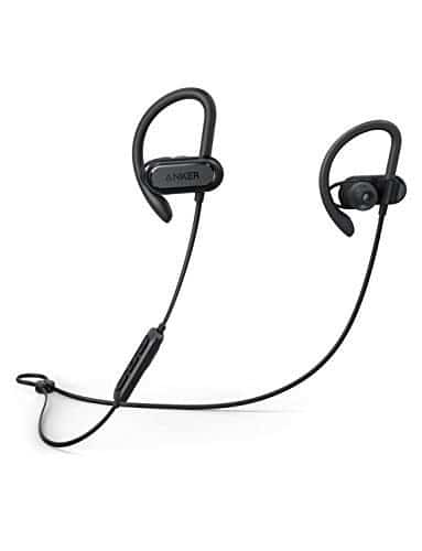 Soundcore Spirit X Bluetooth Kopfhörer, Bluetooth 5.0 Sport Kopfhörer mit IPX7 SweatGuard Technologie, 12 Stunden Akkulaufzeit, Super Halt und Fantastischem Sound, für iPhone, Samsung usw. (Schwarz)