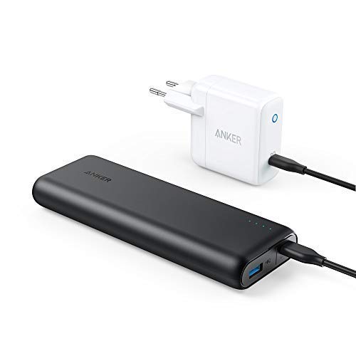 Anker PowerCore Speed 20000PD, 20100mAh Powerbank mit 30W Power Delivery Wandladegerät, USB-C externer Akku, für MacBook Air/iPad Pro 2018, Nexus 5X / 6P, iPhone 8 / X, MacBooks und viele mehr