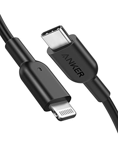 Anker PowerLine II USB C auf Lightning Kabel,90 cm lang, MFi-Zertifiziert, für iPhone iPhone 13/13 Pro/12/12 Pro Max/11 Pro/X/XS/XR/8 Plus, für Typ-C Ladegeräte,Unterstützt Power Delivery(Schwarz)