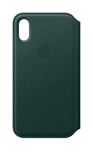 Apple Leder Folio (für iPhone XS) - Waldgrün
