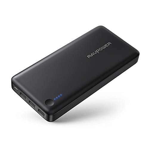 RAVPower 26800mAh Powerbank Externer Akku 5,5A Ausgang iSmart Handy Ladegerät Kompatibel mit iPhone XS Max/XR/XS/X / 8 / 8Plus / 7 / 6s / 6Plus, iPad, Galaxy S9 / S8 usw (Schwarz)