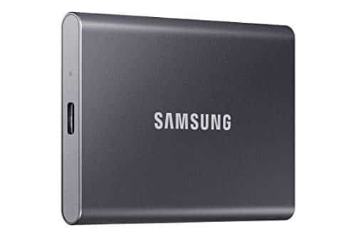 Samsung T7 Portable SSD - 1 TB - USB 3.2 Gen.2 External SSD Titanium Grey (MU-PC1T0T/WW)
