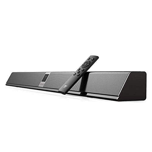 TaoTronics TV Soundbar mit Subwoofer, Surround Sound Led Displayanzeige 100cm Kabelgebundener und Kabelloser Bluetooth Lautsprecher (2 Woofer, Zwei Anschlussmöglichkeiten, Wand montierbar)