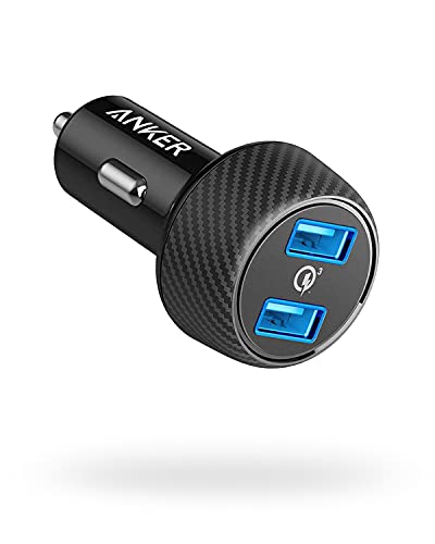 Anker PowerDrive Speed 2 39W Auto Ladegerät, 2 Port Kfz Ladegerät mit Quick Charge 3.0 und PowerIQ für Samsung Galaxy/Note/ S9, iPhone, iPad, HTC, LG, Smartphones, Tablets, Powerbank und mehr