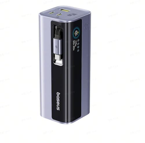 Baseus EnerGeek Powerbank 145W Externer Akku 20000mAh mit 60cm Ausziehbare USB-C Kabel für Laptop, iPhone 16/15, MacBook und Mehrgerät-Ladung