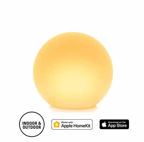 Eve Flare - Portable smarte LED-Leuchte (Deutsche Markenqualität), wasserbeständig, Kugelform, kabelloses Laden, weißes & farbiges Licht, Tragegriff, keine Bridge nötig (Apple HomeKit)