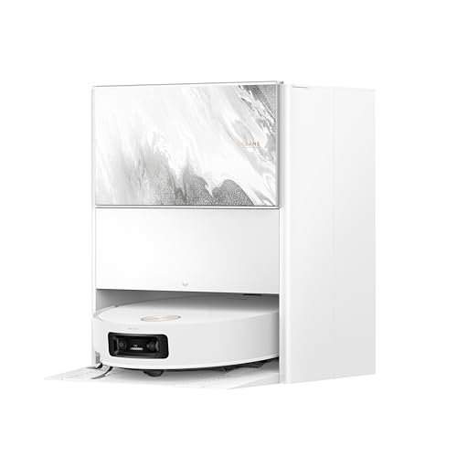 dreame Aqua10 Ultra Track Complete Saugroboter mit Wischfunktion,25.000Pa Saugkraft, 45 °C Wischen, 6cm Hindernisfreiheit, autom. Leer, selbstrein.Mopp, 100% verhedderungsfrei, dir. Sprachst