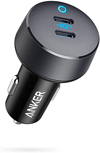 Anker PowerDrive III Duo USB-C-Ladegerät fürs Auto, 40W 2-Port PowerIQ 3.0 Ladegerät, Power Delivery für iPhone 15/15 Plus/15 Pro/15 Pro Max, Galaxy S10/S9, Pixel, iPad/iPad Mini und mehr