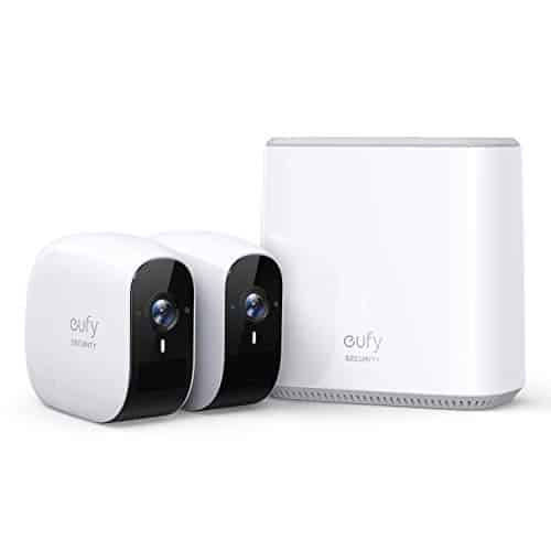 eufy Security eufyCam E, Überwachungskamera, Kabellose Sicherheitskamera 1080p, 1 Jahr Akkulaufzeit, IP65 Wetterfest, Doppel-Kamera-Set (Gesichtserkennung wird nicht unterstützt)