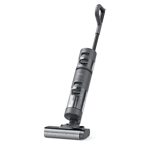 DREAME H12 Kabelloser Nass Trockensauger mit intelligentem Stab, Kantenreinigung, Selbstreinigende Bürste, 900-ml-Wassertank, 35 Min Akkulaufzeit für Fußböden, Teppiche, Tierhaare, Grau