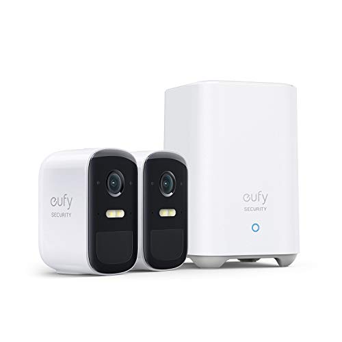 eufy Security eufyCam 2C Pro, Überwachungskamera aussen, 2K Auflösung, 180 Tage Akku, Kompatibel mit HomeKit und Solar Panel, IP67, überwachungskamera aussen Set 2+1, Lokale Speicherung