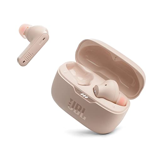 JBL Tune 230 NC TWS – Wasserfeste, True-Wireless In-Ear-Kopfhörer mit Noise-Cancelling in Sand – Mit bis zu 40 Stunden Musikwiedergabe