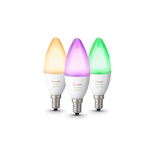Philips Hue White and Color Ambiance E14 LED Kerze Dreierpack, dimmbar, bis zu 16 Millionen Farben, steuerbar via App, kompatibel mit Amazon Alexa (Echo, Echo Dot)