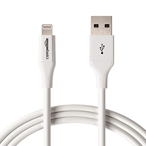 Amazon Basics Lightning auf USB A Kabel, Apple MFi Zertifiziert - 1,8 m, 1er Pack - Weiß