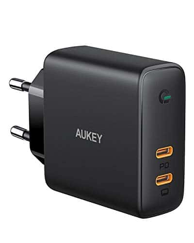AUKEY USB C Ladegerät 60W Wandladegerät, Power Delivery Ladegerät mit Dynamic Detect & GaN Tech, USB-C Netzteil für MacBook Pro/Air, iPhone 11 Pro Max, Dell XPS 13, HP Spectre, Nintendo Switch usw