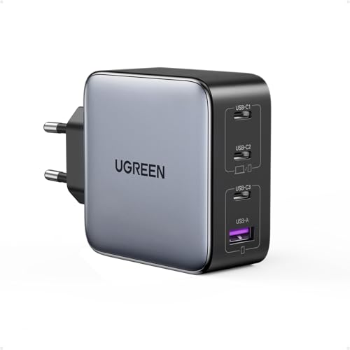 UGREEN Nexode 100W USB C Ladegerät GaN USB C Netzteil 4 Ports Charger PD Ladegerät mit PPS kompatibel mit MacBook Pro, iPhone 15 Pro Max/15 Pro/14 Pro/14 Pro Max, iPad Pro, S24 Ultra, S24+ usw