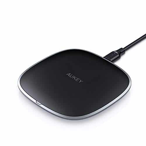 AUKEY Wireless Charger kabelloses ladegerät USB C Cable Zinklegierung Basis mit 10 W für Samsung S9/S9+, unterstützt 7,5 W Leistung für iPhone XS/XS Max/8 Plus und 5 W für andere Qi-fähige Geräte