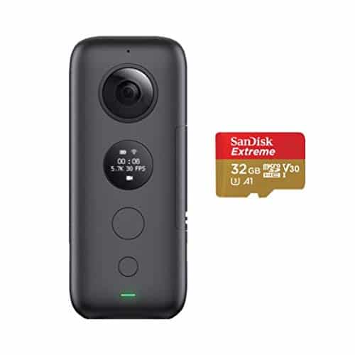 Insta360 ONE X 360-Grad Action-Kamera, 5.7K Video 18MP-Fotos, mit Flowstate-Stabilisierung, WLAN-Übertragung in Echtzeit (Spezielle E-Commerce-Version mit Speicherkarte, 32 GB V30 MicroSDXC inklusive)