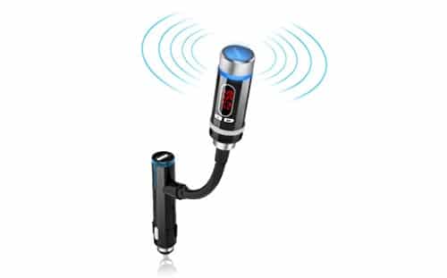 AUKEY® Bluetooth FM Transmitter Auto Audio KfZ MP3 Player und Freisprecheinrichtung mit USB Port für Smartphones und Handys