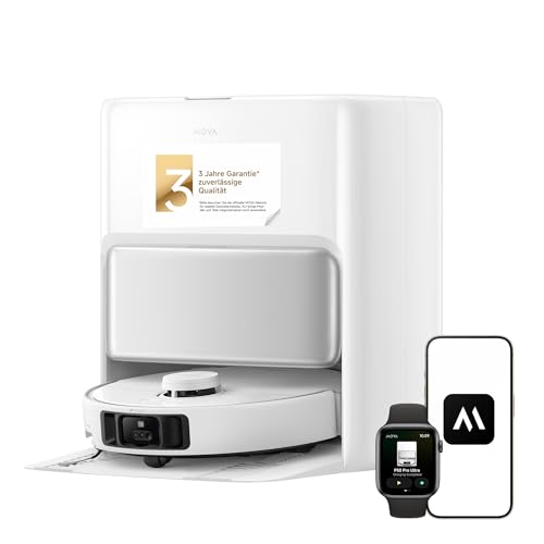 Mova P50 Pro Ultra Saugroboter mit Wischfunktion, 19.000 Pa Saugkraft, 75 ℃ Heißwasser-Moppwäsche, automatische Reinigung, automatische Entleerung, automatische Nachfüllung, Hindernisvermeidung