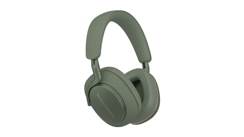 Bowers & Wilkins PX7 S2e Over-Ear-Kopfhörer mit Geräuschunterdrückung, kabellos, Qualcomm aptX™ Adaptive und Schnellladung, 30 Stunden Wiedergabe, sechs integriertes Mikrofon, Waldgrün