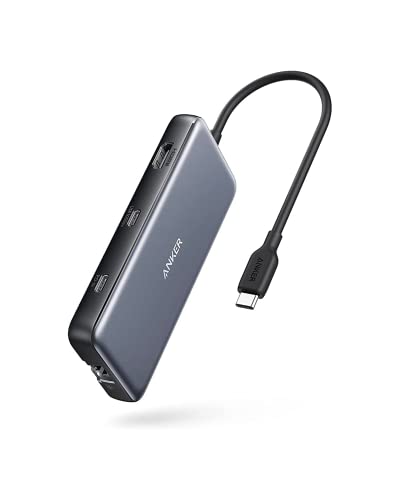 Anker 533 USB-C Hub (8-in-1) PowerExpand USB-C Adapter, 100W Power Delivery, 4K 60Hz HDMI, 10 Gbit/s USB-C & 2 USB-A Datenports, Ethernet-Port, microSD & SD Speicherkartenleser, Für MacBook und mehr