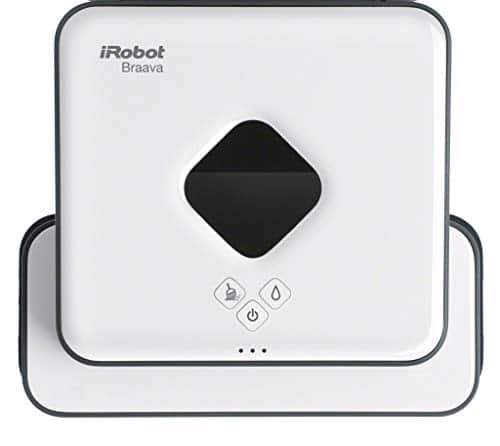 iRobot Braava 390t Wischroboter, intelligente Navigation, 2 in 1: Trocken- und Feuchtreinigung, Ideal für mehrere Räume und große Flächen, verwendet Einwegtücher und waschbare Reinigungstücher, Leise