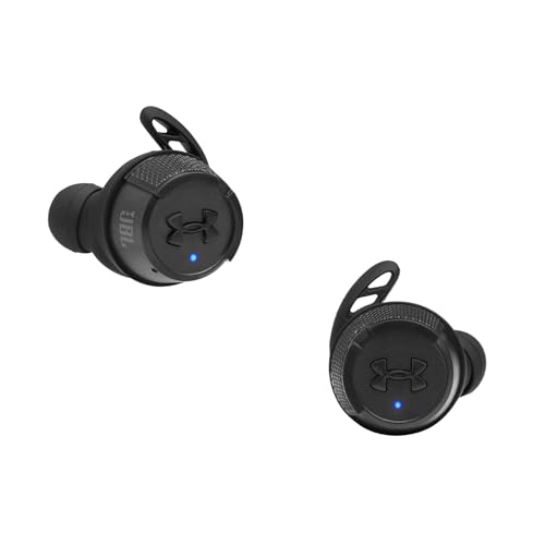 JBL Under Armour True Wireless Flash X In-Ear-Sport-Kopfhörer - Schwarz – Kabellose Ohrhörer mit Freisprecheinrichtung – Bis zu 50 Stunden Akkulaufzeit – Inkl. Ladecase