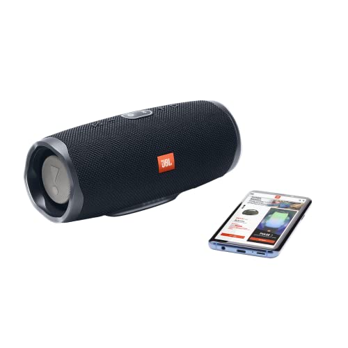 JBL Charge 4 Bluetooth-Lautsprecher in Schwarz – Wasserfeste, portable Boombox mit integrierter Powerbank – Mit nur einer Akku-Ladung bis zu 20 Stunden kabellos Musik streamen
