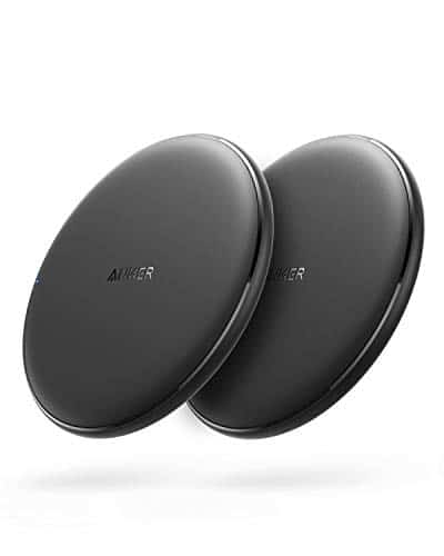 Anker Wireless Charger PowerWave Ladepad Doppelpack, Zwei Kabellose 7.5W Ladegeräte, Qi-Zertifiziert, 7.5W für iPhone XR/XS/X/8, 10W für Galaxy S9/S9+/S8 usw. (Netzteil Nicht inklusive)