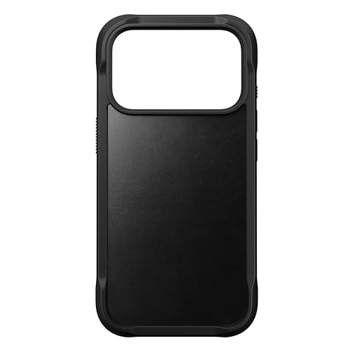 NOMAD Rugged Leather Case | für iPhone 17 Pro |Schutzhülle aus Polycarbonat mit TPU-Bumper | Matte PET-Rückseite | MagSafe-kompatibel | Black Horween