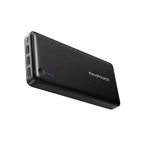 RAVPower 26800mAh Powerbank Externer Akku 5,5A Ausgang iSmart Handy Ladegerät Kompatibel mit iPhone XS Max/XR/XS/X / 8 / 8Plus / 7 / 6s / 6Plus, iPad, Galaxy S9 / S8 usw (Schwarz)