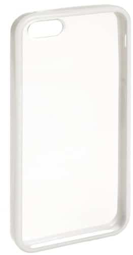 AmazonBasics IPH5030114WDB Transparente Schutzhülle mit Displayschutz für iPhone 5 (weißer Rand)