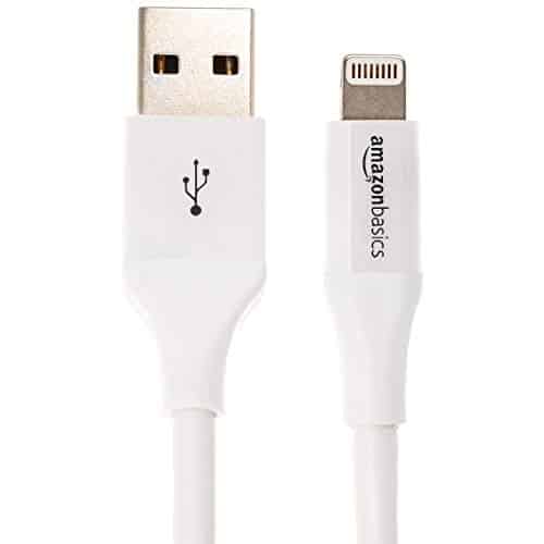 AmazonBasics Lightning auf USB A Kabel, Apple MFi Zertifiziert - 1,8 m , 1er Pack - Weiß