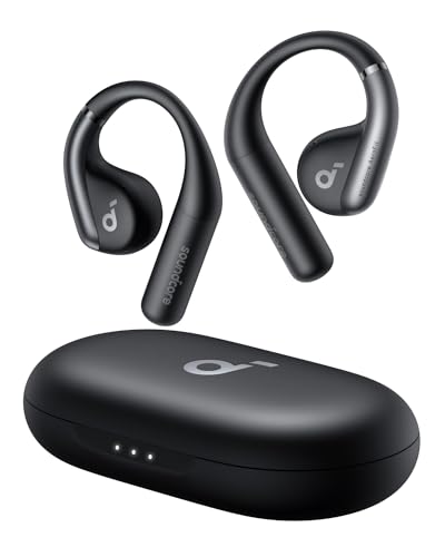 soundcore by Anker, AeroFit Open-Ear Kopfhörer, Ultra bequemes Design, Sicherer Halt, Ausgeglichener Sound, IPX7 Wasserschutz, 42h Akku, Bluetooth 5.3, Kabellose Earbuds für kleine Ohren